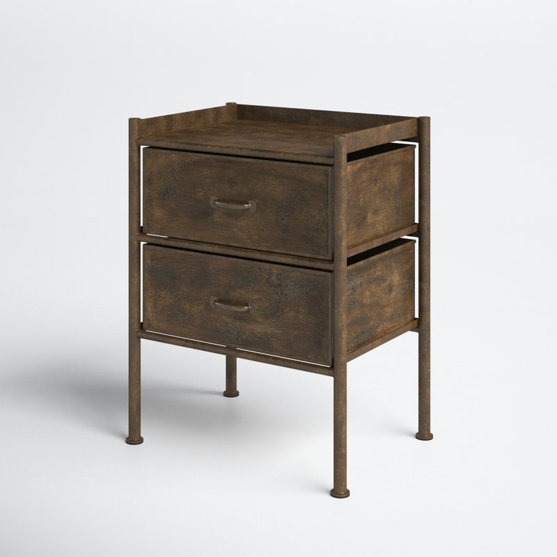 Joss & Main Sinan Joss & Main Industrial Chic Side Table with Storage ...